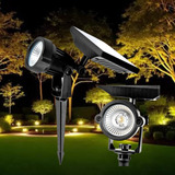 Luminária Solar Atop Espeto Preto 15w Luz Amarela 3000k