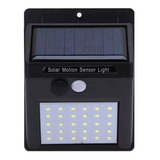 Luminária Solar Kit 10 Parede 30 Led Sensor Presença Externo
