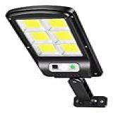 Luminária Solar LED Com Sensor De Presença E Poste De Parede Autonomia De Até 12h À Prova D água Iluminação Forte Para Áreas Externas