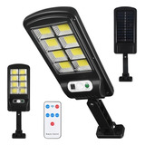 Luminária Solar Led Parede Refletor 128 Cob Sensor Controle Cor Da Carcaça Preto 4 Treliça Cor Da Luz Branco frio