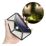 Luminária Solar Luz A Prova D água Parede Led Sensor Externo