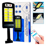 Luminária Solar Luz Led Sensor Presença Poste Parede Forte