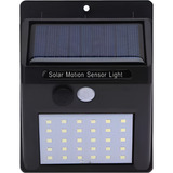 Luminária Solar Parede 30 Led Externo Sensor Presença Kit 10
