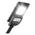Luminária Solar Refletor Poste 100w Potente Led 12h Preta Estrutura Preto