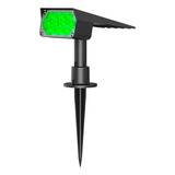 Luminária Solar Refletor Spot Espeto Jardim Led Luz Verde Branco Quente 3000k Popspot
