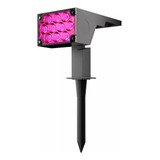 Luminária Spot Solar 60w Potente Jardim Led Rosa Oversun