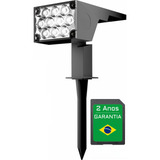 Luminaria Spot Solar Jardim Led Luz 6000k Frio Oversun