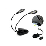 Luminária Tipo Clip 2 Braços 8 Leds