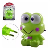 Luminária Tomada Sapinho Abajur Infantil Colorida Led Cor Da Cúpula Verde Cor Da Estrutura Verde