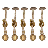 Luminarias Pendentes Teto Balcao Corda Retro Kit 5 1 10 Mts