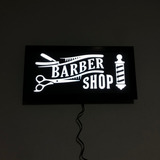 Luminoso Barbearia Placa Decoração Interna Barber