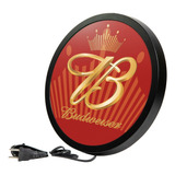 Luminoso Led Budweiser Dourada Bivolt 28cm Personalizad L004