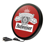 Luminoso Led Cerveja Budweiser Rótulo Bivolt 28cm L005
