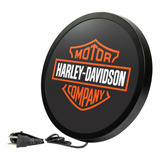 Luminoso Led Harley davidson Logo Bivolt 28cm Personali L030