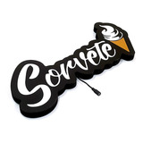 Luminoso Led Sorvete Casquinha Picolé Placa Display