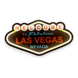 Luminoso Vintage Las Vegas Placa Retro Led Decoração