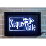 Luminoso Xeque Mate Led Neon Quadro