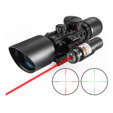 Luneta 3-10x42 Mil-dot Escop De Rifle Com Laser Profissional