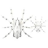 Lunkerhunt Aranha Fantasma Cor De Lobo Branco Isca De Pesca Sem Ervas Daninhas Com Design Realista Lastro Autorreto Para Ação Natural De Caminhada Pesa 1 5 Onças Comprimento De 5 Cm