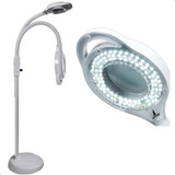 Lupa Aumento Luminária Articulada 120 Leds Tripé Estética