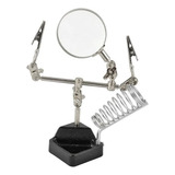 Lupa Com Garras E Suporte Para Ferro De Solda