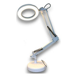 Lupa Com Led De Bancada Lente Monofocal Com Aumento De 8x