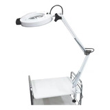 Lupa De Aumento Luminária Led Com Apoio Mesa Bivolt Estética