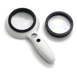 Lupa De Mão 12x Profissional Lente De Aumento Com Led Zoom