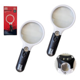 Lupa De Mão Com Led Lente Aumento 5x Profissional 85mm Kit 2