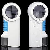 Lupa De Mão Com Luz 2 Leds Com Lanterna Amplicação 12X CBRN01606 Commerce Brasil