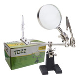 Lupa De Mesa 4x Garras Jacaré Suporte Rotação 360 tozz Tzlp8