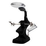 Lupa De Mesa Com Garras E Iluminação Led Usb Lente 90mm Alimentação Por Pilhas Ou Usb Ideal Para Trabalhos Detalhados Marca Lorben