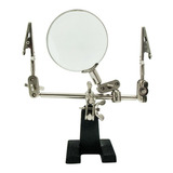 Lupa Hikari Com Suporte E Pincas Hl s10 Aumenta 3 Vezes