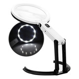 Lupa Iluminação 10 Leds Aumento Zoom 10x Mais Forte 3b1c