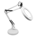 Lupa Luminária 10x Estética Mesa Profissional Luz Led Bivolt