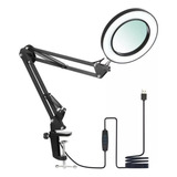 Lupa Luminária De Mesa Led 10w Bivolt Braço Articulável