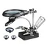 Lupa Mesa Bancada 5 Leds Garras Suporte Solda Com 3 Lentes