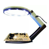 Lupa Mesa Bancada Eletrônica Articulada 10 Led Bivolt pilhas