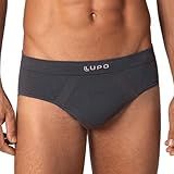 LUPO Cueca Masculina Sem Costura Slip MicroModal Adulto Grafite GG