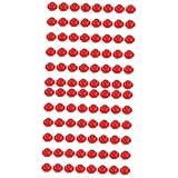 Lurrose 100 Peças Contas De Espaçador Rosa Contas De Brincos De Rosa Vermelha Contas De Colar De Resina Contas Espaçadoras De Cristal Contas De Mini Flores Miçangas Decorar Charme Plástico