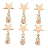 Lurrose 6 Peças Puxador De Zíper Bagagem Zipper Puxa Zíper Puxador Zipper Kit Reparo Zipper Cabe A Zipper Pull Kit Bolsas Bolsa Saco Pentagrama Aba De Puxar Acessórios Metal