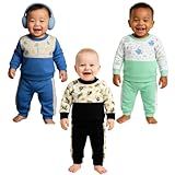 Lusarah Baby Kit 6 Peças- Conjunto Infantil Soft 100- Poliéster- 3 Blusas E 3 Calças- Unissex- Estampado E Liso -Masculino- 1-