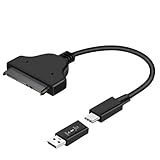 LUSKINNO Cabo Adaptador SATA Para USB C Com Adaptador USB A Para USB C Leitor De Disco Rígido SATA III De 2 5 Polegadas Para Conversor Externo HDD SSD Transferência De Dados