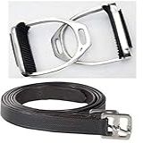 Lussoro Estribo De Couro Preto Para Cavalo Estribo De Couro Preto Cavalo Estribo Couro Ferro Cavalo Estribo Combo Pacote