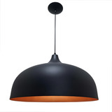 Lustre Aladim Preto C cobre 46cm Mesa Sinuca Bilhar Jogos 110v 220v