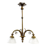 Lustre Antigo Clássico De Bronze Art Noveau Antigo Original