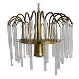 Lustre Antigo Cristal Pingente Gota Tubo De Chuva