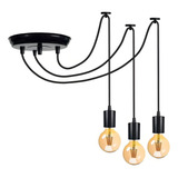 Lustre Aranha Com 3 Pendentes Cabo 3 Metros 110/220w
