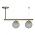 Lustre Bronze Vidro Fosco Infinitylux 2 Lâmpadas Wt