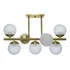 Lustre Bronze Vidro Fosco Infinitylux 7 Lâmpadas